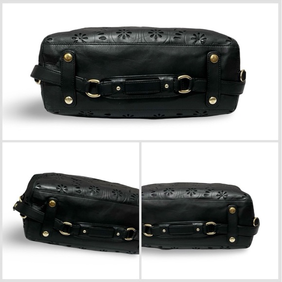 Coach Black Laser Cut Leather Ashley Convertible
Satchel Shoulder Bag Restored - Picture 8 of 10